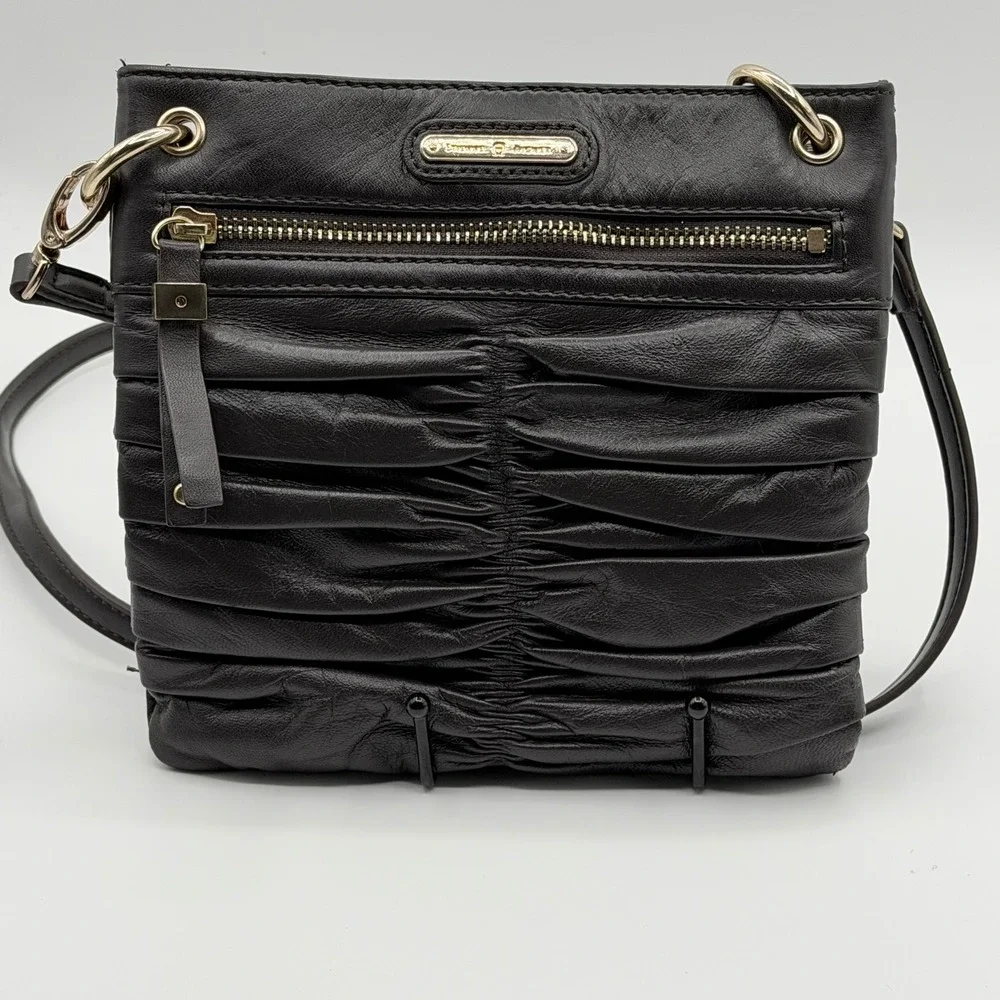 Etienne Aigner Small Brown Leather Crossbody Bag Y2K Minimalist Earthy Tones